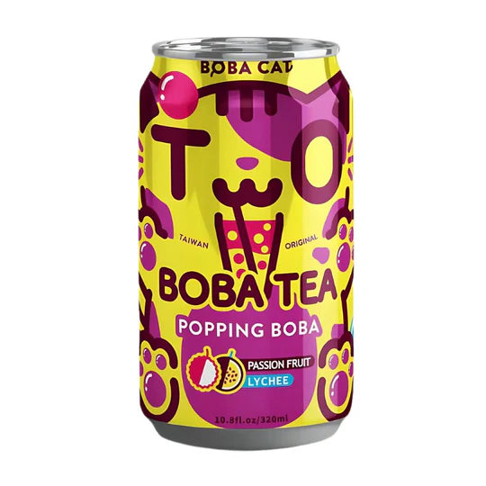 Boba Cat Passion Fruit and Lychee