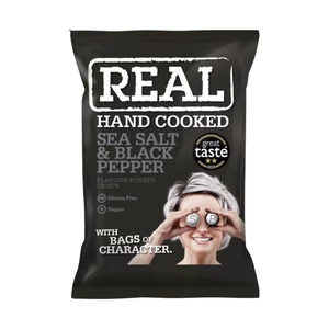 Real Crisp Petites Gaufrettes Sel Marin & Poivre Noir