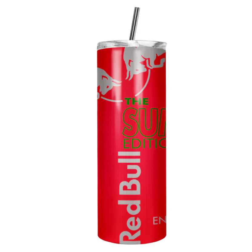 Gobelet Red Bull avec paille Édition Rouge