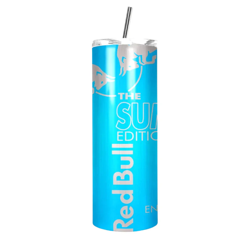 Gobelet Red Bull avec paille – Édition Brise marine