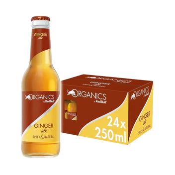 Pack X24 Red Bull Organics Ginger Ale Glass Bottle 250ML