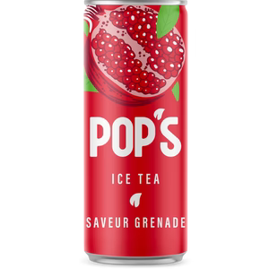 Canette de thé glacé grenade Pop's
