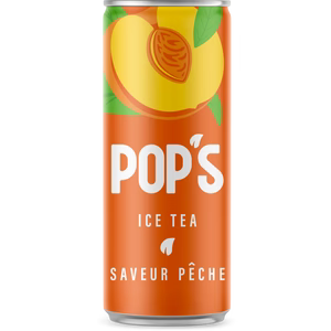 Canette de thé glacé à la pêche Pop's