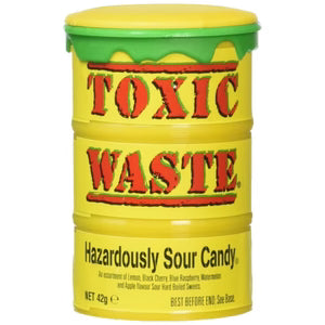 Toxic Waste Yellow Sour Candy Drum